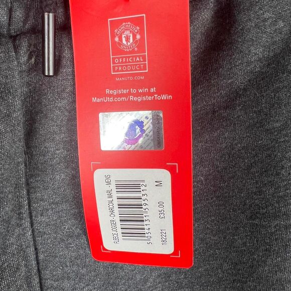 Manchester-United-FC Men's Black and Grey Joggers Sweaptants - Picture 6 of 6